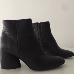 COS Curved heel boot in Black